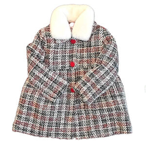 Brums Girls White | Black | Red Winter Coat size: 3T